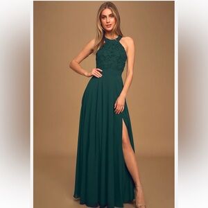 NWT Lulus Green Maxi Dress Size XS